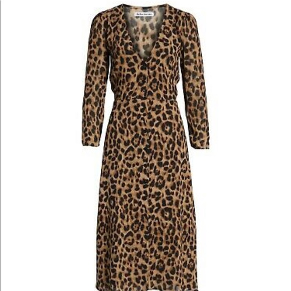 Reformation Alma dress in Leopard print - Picture 2 of 2